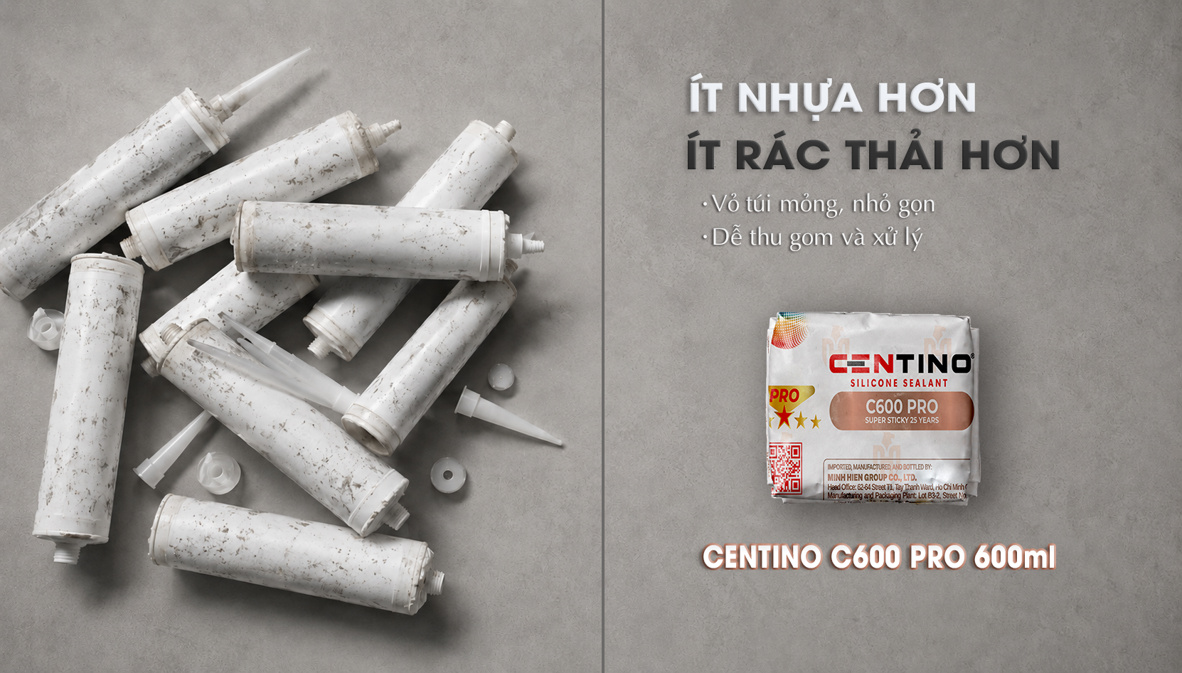 Ứng dụng Centino C600 Pro 600ml trong hạng mục trám khe cửa kính