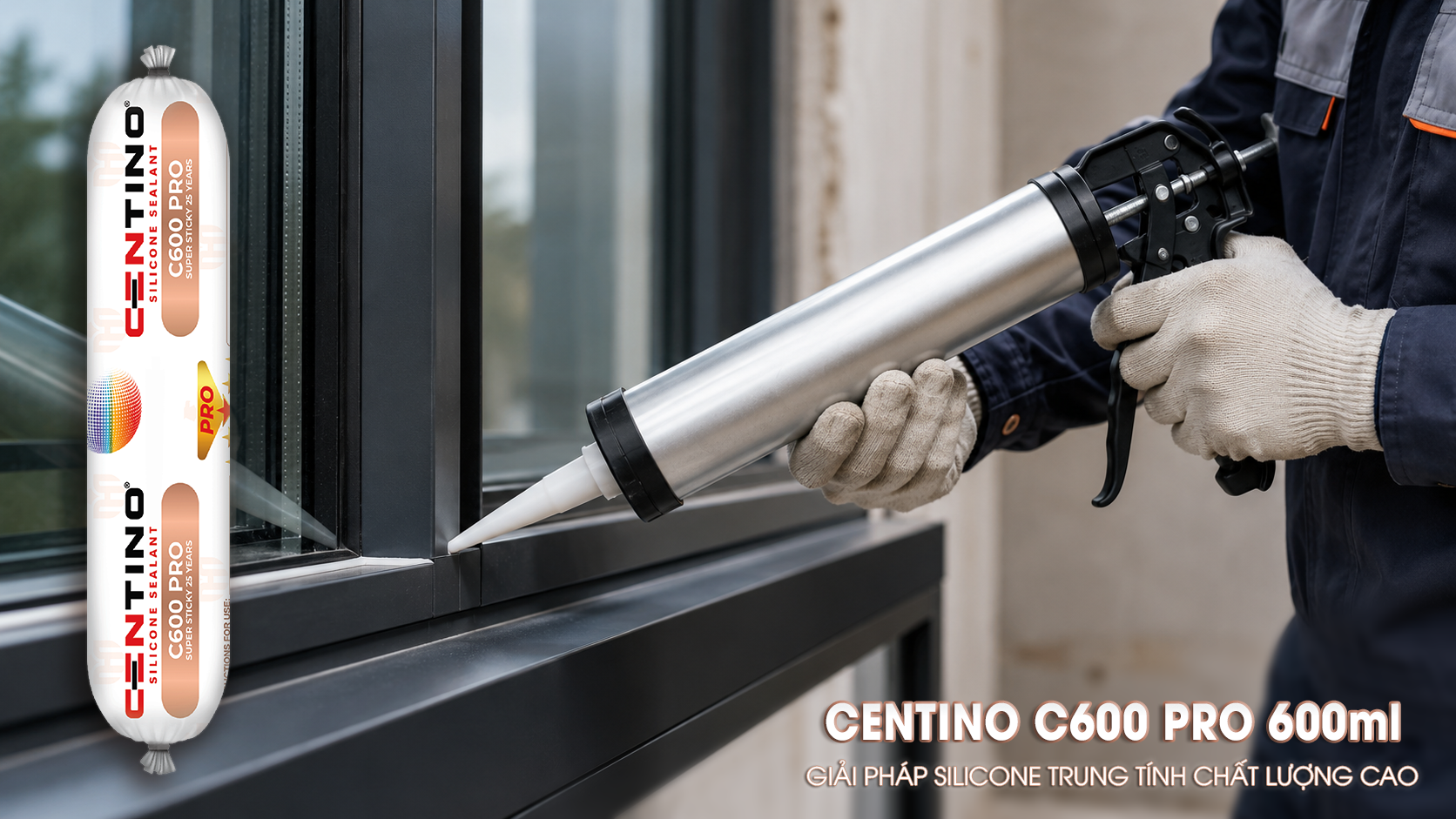 Centino C600 Pro dạng túi 600ml ứng dụng trên nhiều bề mặt vật liệu xây dựng