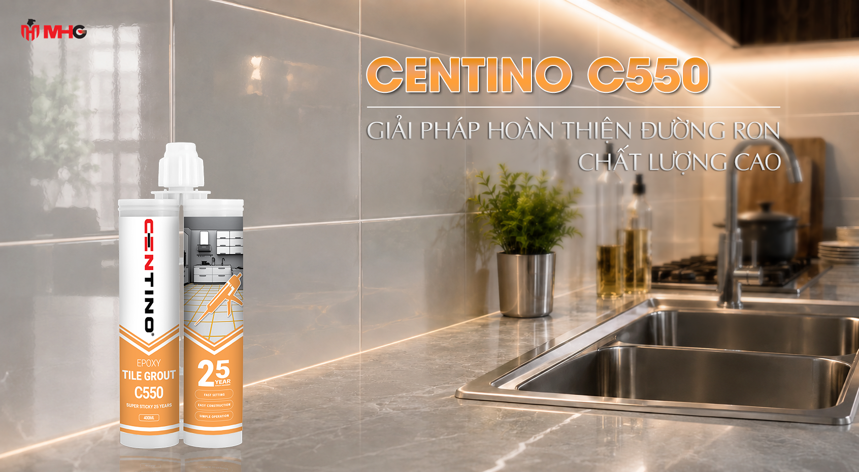 Centino C550 - Giải pháp tối ưu thay thế xi măng, bột chà ron truyền thống