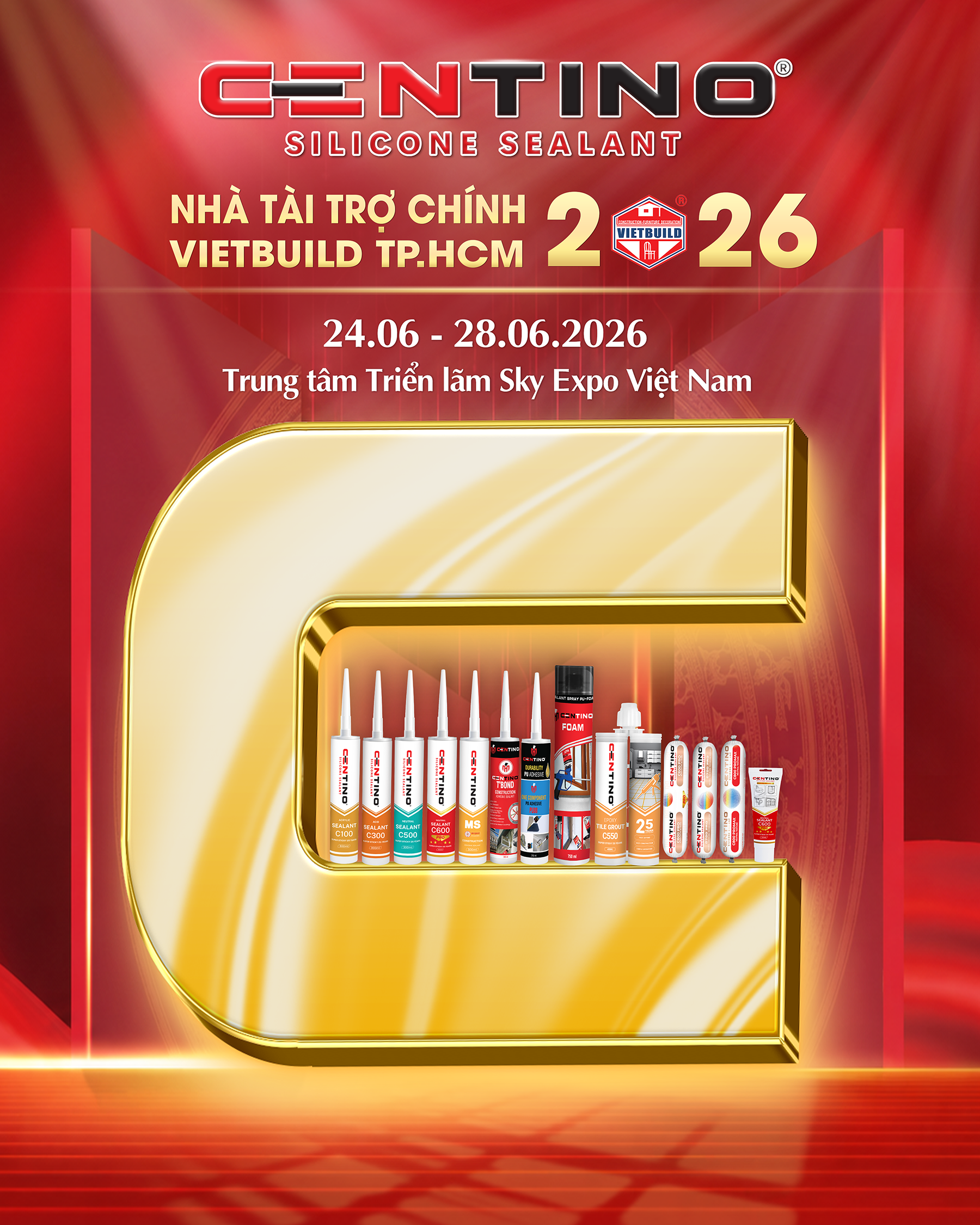 SILICONE CENTINO - Nhà tài trợ chính của Triển lãm quốc tế VietBuild TPHCM 2026