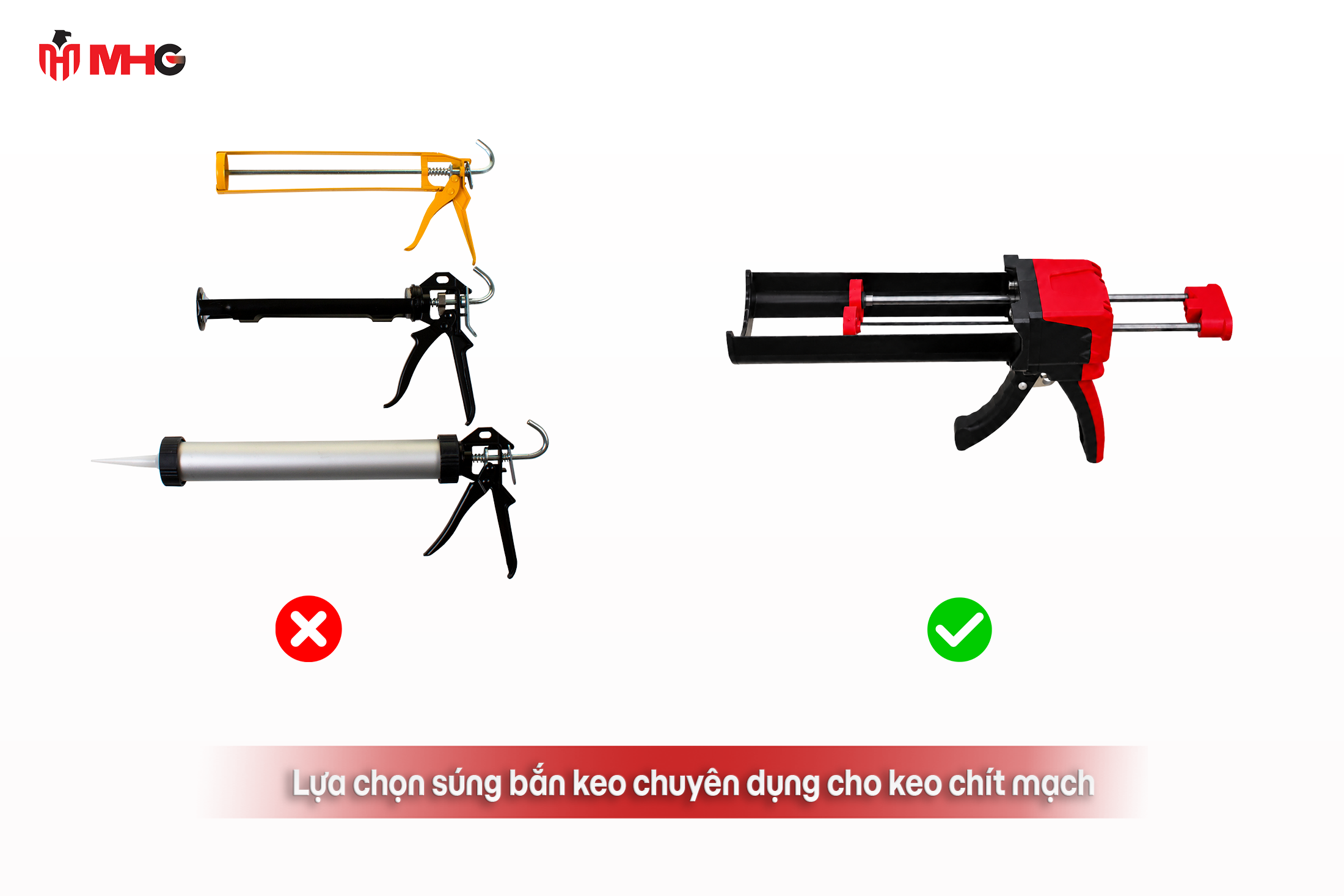 Lựa chọn đúng súng bắn keo chuyên dụng cho keo chít mạch